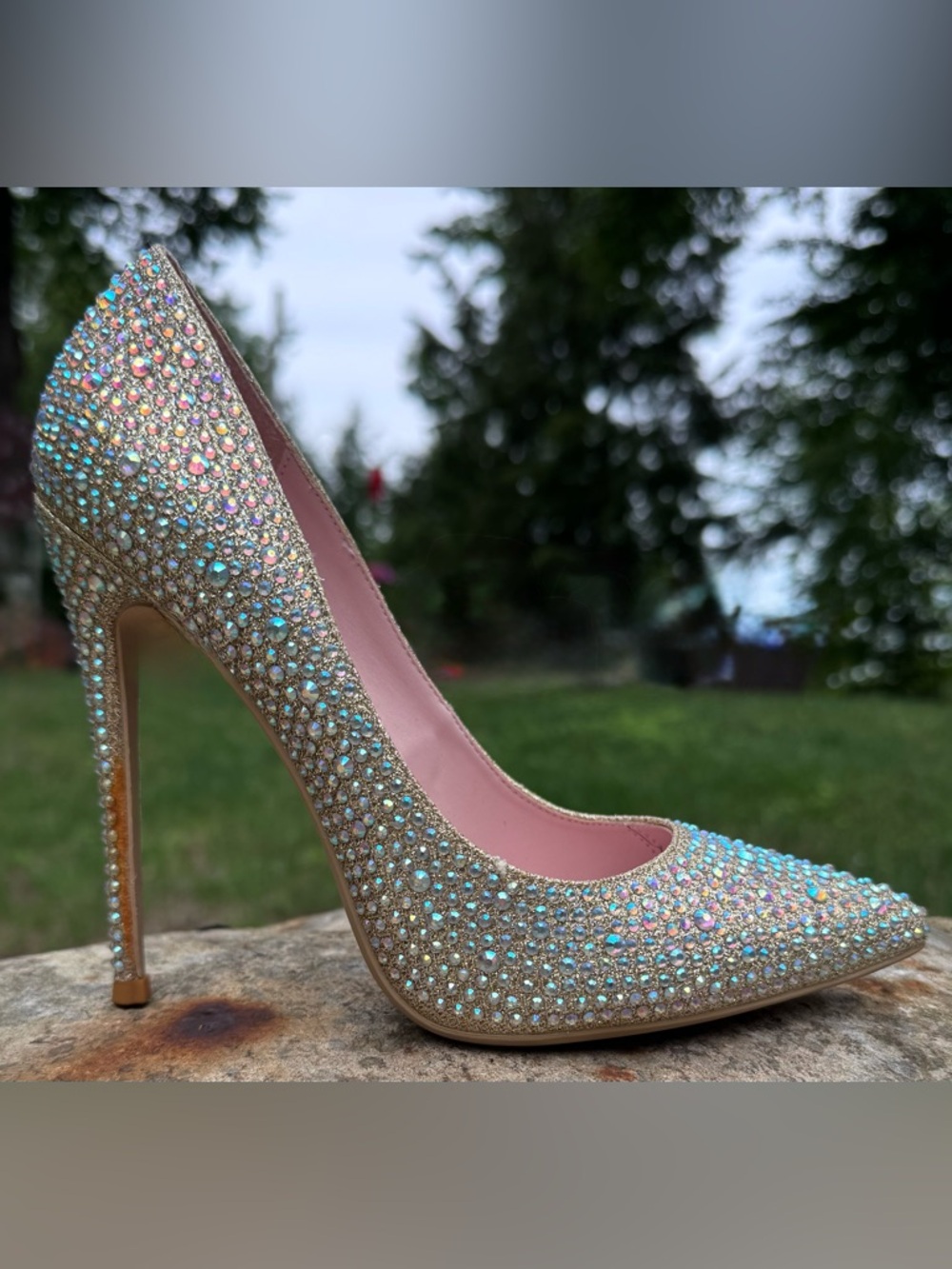 Elizabet Tang Rhinestone Glitter Pumps - Picture 4 of 10